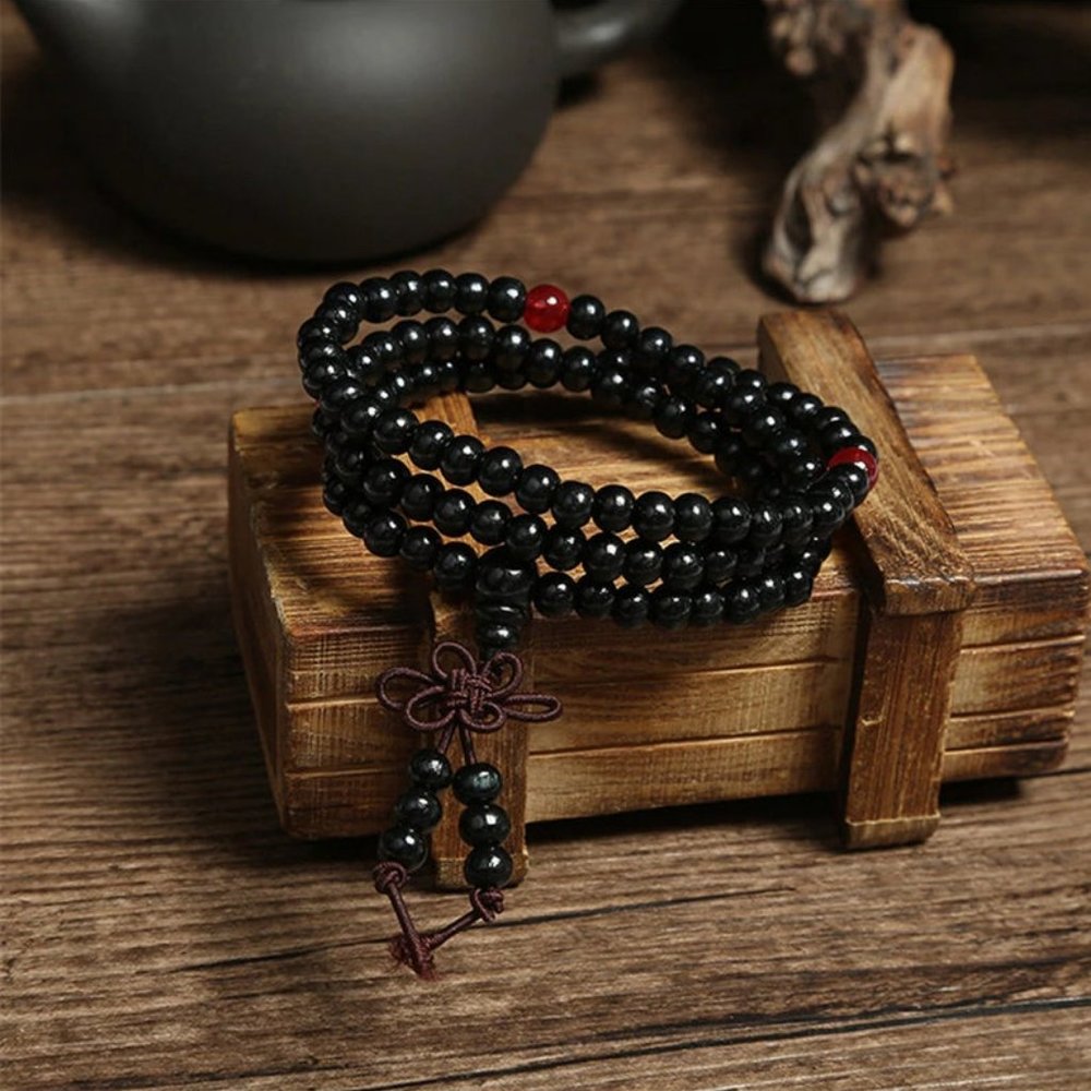 Black Sandalwood Tibetan Buddhist Mala Bracelet